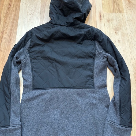 Burton Embry Fleece Black and Gray Long Hooded Jacket - Picture 11 of 16